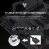 5V/3Pin ARGB AURA Sync Computer 2280 SSD M2 Radiator Aluminum PC RGB M.2 Nvme Cooler Heatsink Solid State Drive Heat Sink Cooler