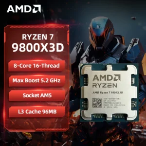 AMD Ryzen 7 9800X3D Game CPU R7 9800X3D Up to 5.2GHz 8-Core 16-Thread 96MB Cache AM5 Desktop Gaming Processor without Package
