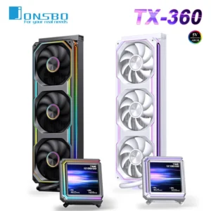 Jonsbo TX-360 Screen Display Integrated Water Cooling 360mm Radiator ARGB AIO Water Cooler Intel LGA1200 115X 1700 1851 AM5 AM4