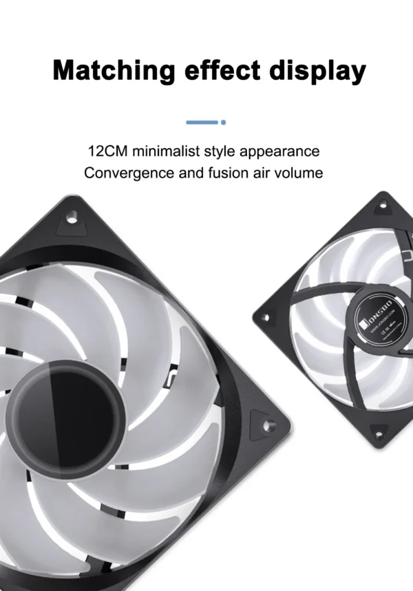JONSBO SL-120 White/Black 120mm Case Fan 5V 3PIN ARGB Silent CPU Cooler Fan 4PIN PWM Serializable Reverse Fan