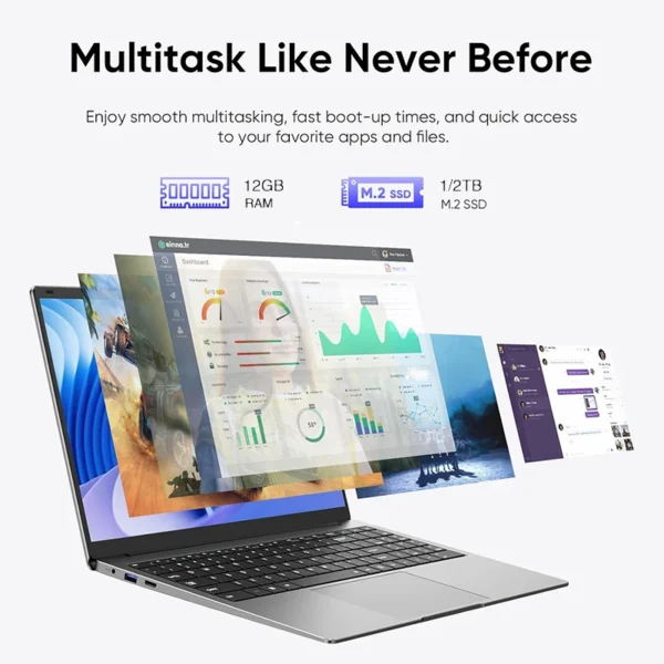 2026 Intel Core i7 9850H Atom A3950 Portable Laptop Computer 14.1" HD Gaming Laptops Windows 11 Pro SSD 2TB RAM 16GB PC Notebook