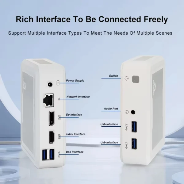 Gemachine Lighte AMD Ryzen7 2700U Mini PC 4C8T 22-38GHz DDR4 M2 2280 WiFi5 Win11 Desktop Gaming Computer