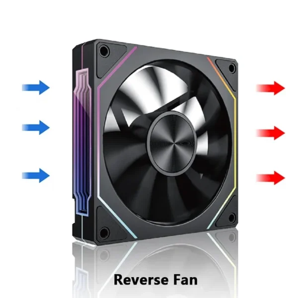 LDPCSJ Prism 4RS 120mm ARGB PC Case Fan with Infinity Mirror Design Motherboard Sync 4PIN PWM CPU Cooler Ventilador