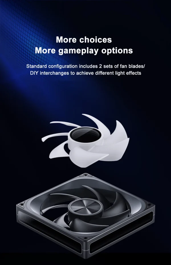 JONSBO ZA-140/420 Case Cooling Fan 140mm ARGB 3 Connected Bodies PWM Quiet Fan  Replaceable Fan Blades