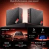 Mini PC AMD Ryzen 7 7730U 32GB DDR4 512GB SSD 6-Core up to 4.5GHz,Portable Mini Desktop Computer Wifi6 4K Display Window 11 PRO