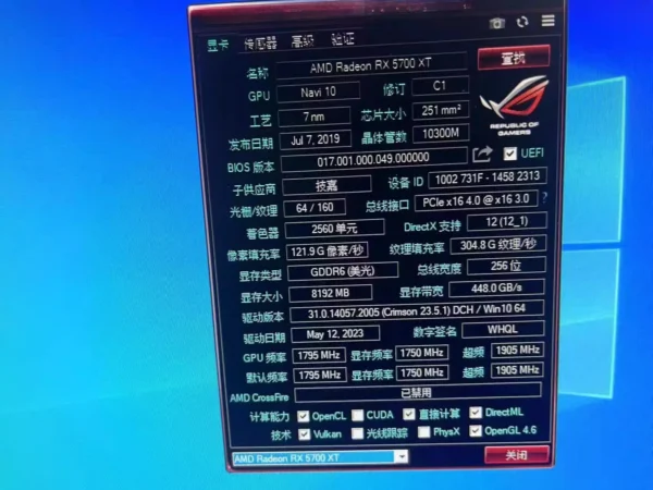 Used AMD Graphics Card RX580 RX590 RX5600XT RX5700XT RX6600XT RX6700 For Desktop PC Gaming Video Card