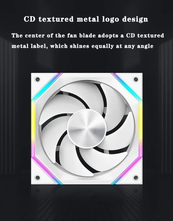 ICE Whale IW-12 Computer PC Case Fan 120mm ARGB 4Pin PWM Cooling Fan Motherboard Sync 61.5CFM/2000RPM CPU Cooler Ventilator