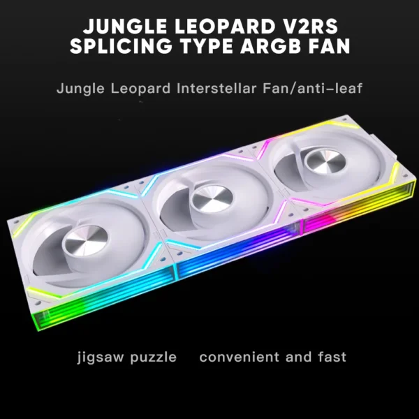 Jungle Leopard Interstellar V2RS 120mm ARGB Modular Wireless Splicing Infinite Mirror Ventilador Fans