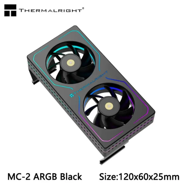 Thermalright MC-2 ARGB Computer Memory Cooler,Paired with high-performance dual fans, suitable for DDR/DDR2/DDR3/DDR4/DDR5