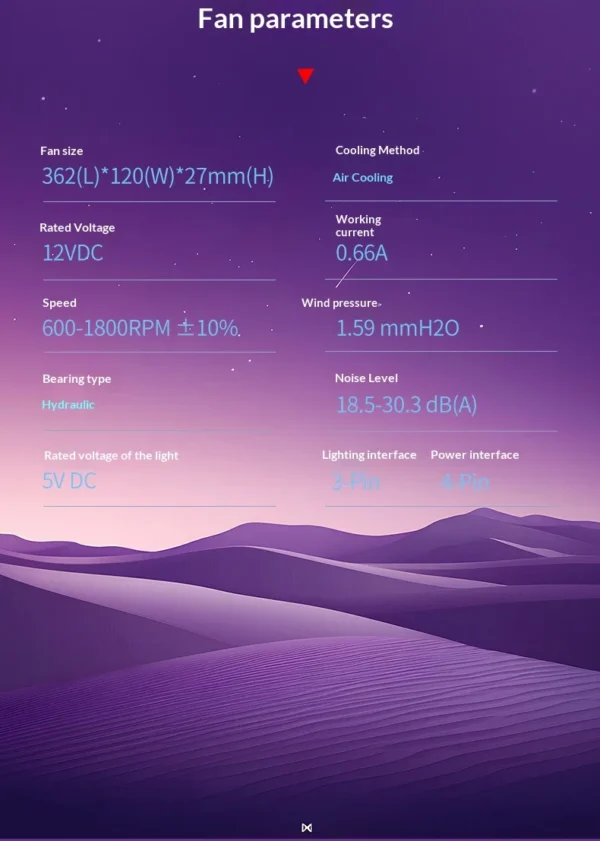 WJCOOLMAN Starlink 360/240/120 conjoined PC fan ARGB PWM Speed Control Computer Silent Case Integrated Fan easy to install