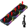 RGEEK  ARGB Cooling Fan 360mm 240mm Modular Stackable Splicing PWM Silent 120mm RGB Fans For Gaming PC Case Water Cooler