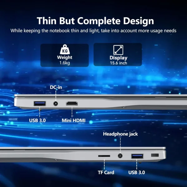 15.6" Windows 11 Laptop Computer Intel Core i9 9900 16GB RAM 1TB SSD Laptops Office Computer PC Fingerprint Unlock Notebook