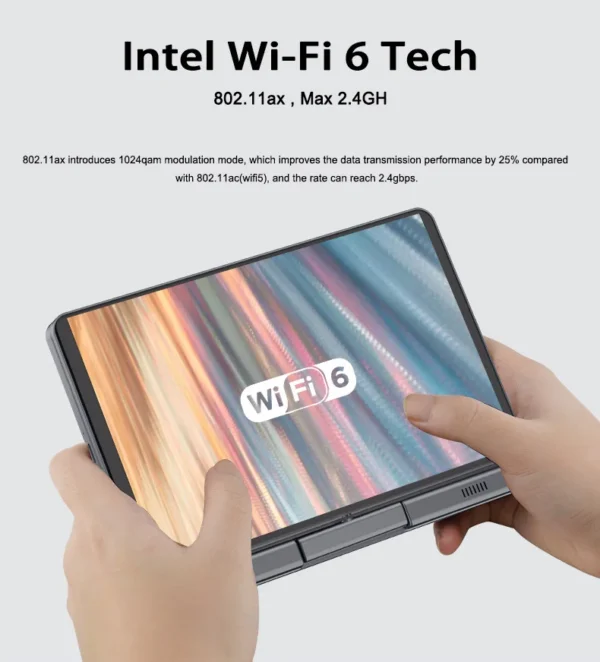 CRELANDER P8 8 Inch Mini Laptop Touchscreen Rotating 360 Degree Intel Alder N150 12GB WiFi6 Notebook Tablet PC Protable Laptops