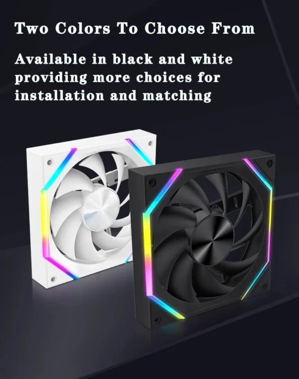 ICE Whale IW-14 Computer Chassis Fan 14cm ARGB 4 Pin PWM Quiet Cooling Fan 12V Large Air Volume 61.5CFM/800-1800RPM Ventilator