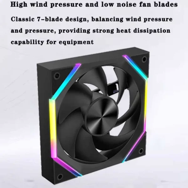 ICE Whale IW-12 Computer PC Case Fan 120mm ARGB 4Pin PWM Cooling Fan Motherboard Sync 61.5CFM/2000RPM CPU Cooler Ventilator