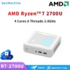 Gemachine Lighte AMD Ryzen7 2700U Mini PC 4C8T 22-38GHz DDR4 M2 2280 WiFi5 Win11 Desktop Gaming Computer