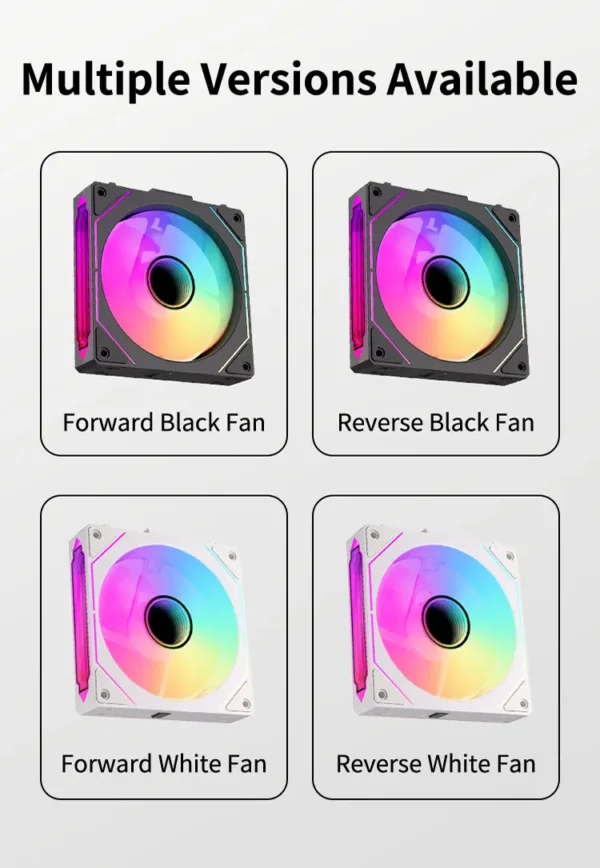 Teucer 12cm Silent PWM Control Fan 5V 3Pin ARGB with AURA SYNC 4Pin Chassis Fan for PC Case Water Cooling