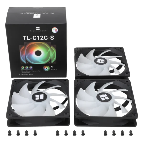 Thermalright TL-C12C 3 in 1 120mm Cooling Fan 5V ARGB gamer Adjust Speed Cooler argb Adjustable computer Case Fan ventilador