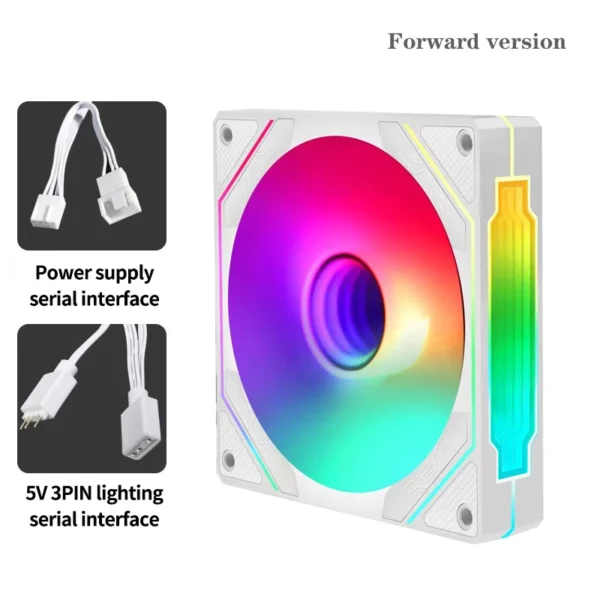 OEM PRISM 4 PRO Computer Chassis Fan 120mm 5V 3PIN ARGB 4 Pin PWM Quiet Cooling Fan 12V Large Air Volume 45.2CFM/600-1500RPM