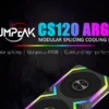 JUMPEAK CS120 ARGB Cooling Fan 360mm Modular Stackable Splicing PWM Silent 120mm RGB Fans Kit For Gaming PC Case Water Cooler