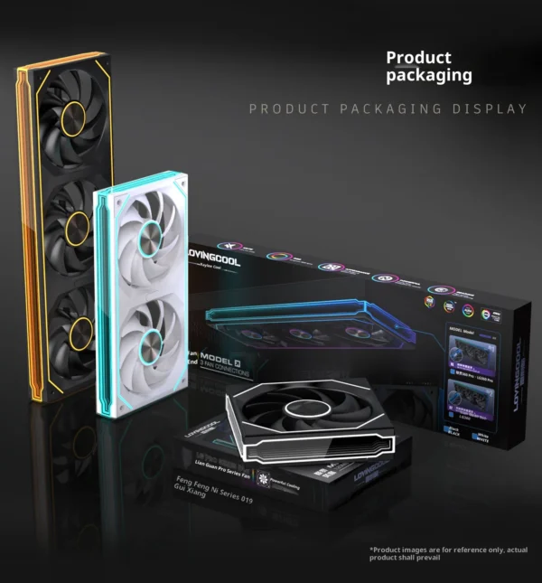 LOVINGCOOL Coherent Pro-360/240/120 ARGB digital display PC fan computer case Siamese Building block fan Integration