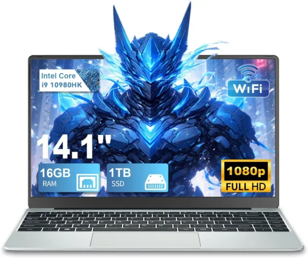 New Arrival 14.1” Gaming i9 Laptop Windows 11 Intel Core i9-10980hk 16GB RAM 1/2TB M.2 SSD Laptops 4K HD Gaming Notebook PC