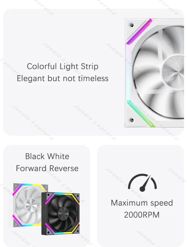 120mm ARGB Fan Infinity Mirror Design 5V 3PIN Aura Sync 4PIN PWM 800-2000RPM Cooler Fan Jungle Leopard Galaxy Prism XH