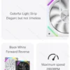 Jungle Leopard Galaxy Prism XH Flowing Running Lights PC Case Fan 120mm  ARGB Cyclic Mirror Light Effect PWM Cooling Fan
