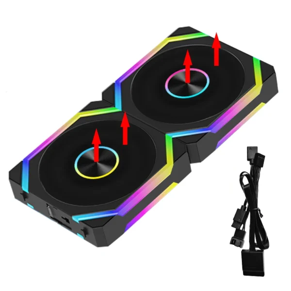 JUMPEAK HS120 Halo ARGB Cooling Fan 360mm 240mm Modular Stackable Splicing 120mm RGB Fans Kit For Gaming PC Case Water Cooler