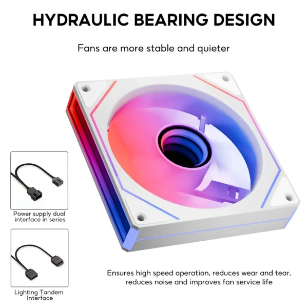 120mm ARGB PWM Fan – Side Infinity Mirror Lighting, 5V 3-Pin Sync Cooling for PC Case CPU Cooler – Jungle Leopard Prism 4 MAX