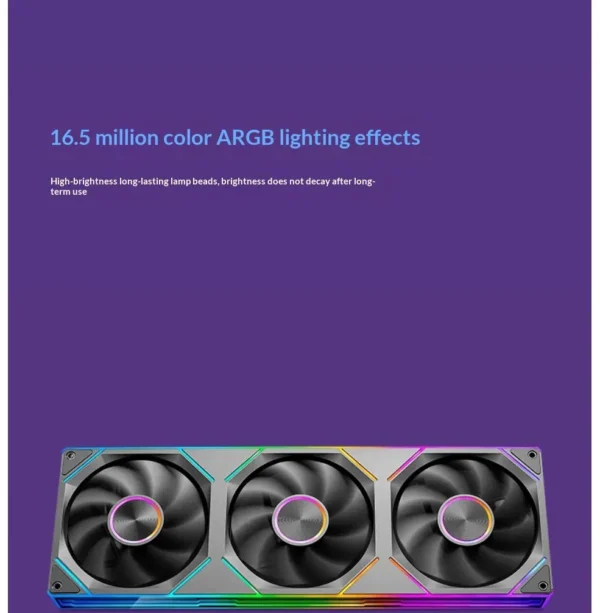 WJCOOLMAN StarLink Integrated Fan 120mm ARGB Infinite Mirror Divine Light Synchronous PWM Speed Control Computer Silent Case Fan