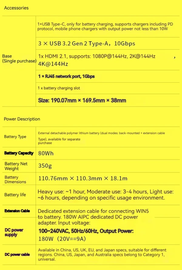 New GPD Win5 7" 120Hz 1080P LTPS Screen Handheld Gaming Console AMD395 M.2 2280 SSD Windows11 RGB Ergonomic Handheld Game Player