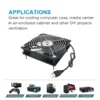 120x120x25mm 80x80x25mm 12V USB Power Cooling Case Fan For Receiver DVR Xbox TV Box Router