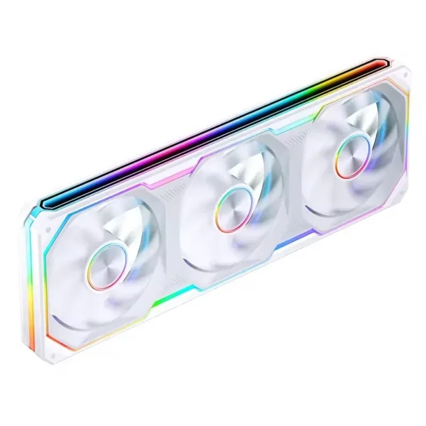 JONSBO XA-360/ XA-120 3-Pack 120mm Fan 5V/3Pin ARGB Three-Sided Mirror Integrated Cold Exhaust Cooling Fan for Desktop Computers