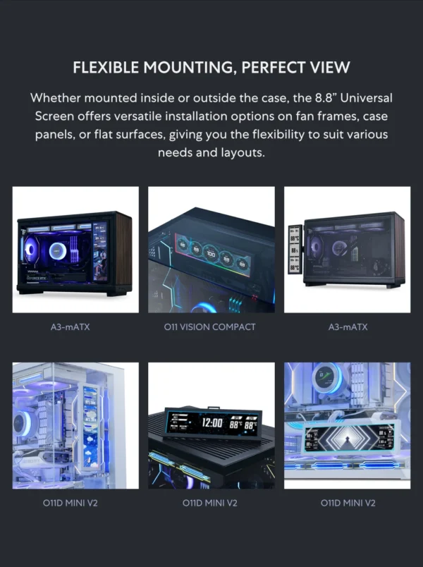 Lian-Li 8.8 Inch Universal Screen 1920x480 resolution IPS LCD Display for PC Case