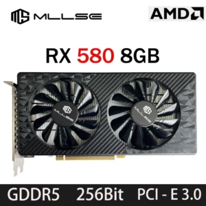 MLLSE AMD RX 580 8GB 2048SP Gaming Graphics Card GDDR5 256Bit PCI-E 3.0 ×16 8Pin Radeon GPU Rx 580 Video Card Placa De Video