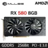 MLLSE AMD RX 580 8GB 2048SP Gaming Graphics Card GDDR5 256Bit PCI-E 3.0 ×16 8Pin Radeon GPU Rx 580 Video Card Placa De Video