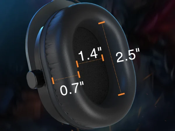 FIFINE USB Gaming Headset with 7.1 Surround Sound/Line Control/3EQ Mode,RGB Headphone with Mic,Plug and Play,for PC/PS5 -H6