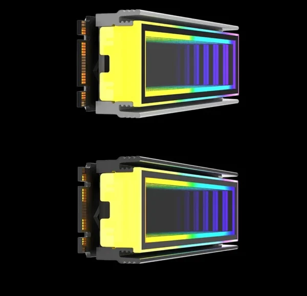 5V/3Pin ARGB AURA Sync Computer 2280 SSD M2 Radiator Aluminum PC RGB M.2 Nvme Cooler Heatsink Solid State Drive Heat Sink Cooler