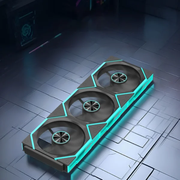 Computer Chassis Fan 12cm Case Cooler Fan ARGB Computer Fan 4 Pin PWM Suitable for Most PC Cooling Systems