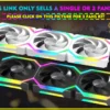 JUMPEAK CS120 ARGB Cooling Fan 240mm Modular Stackable Splicing PWM Silent 120mm RGB Fans For Gaming PC Case CPU Water Cooler