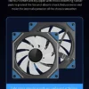 LDPCSJ PRISM 4 PRO Computer Chassis Fan 12cm ARGB 4 Pin  Quiet Cooling Fan 12V Large Air Volume 42CFM/1200RPM