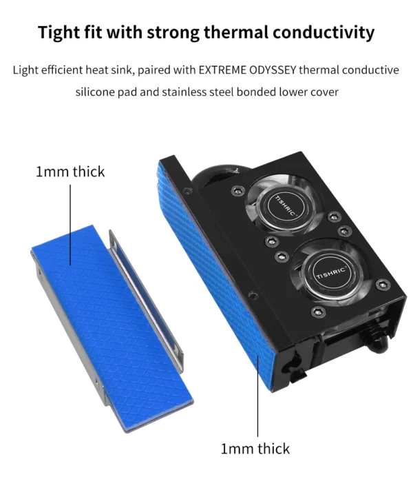 TISHRIC RGB SSD M2 Radiator With Two Fans Cooling 7000RPM 3Pin M.2 Hard Disk Heatsink For Desktop PC NVMe NGFF M.2 2280 SSD