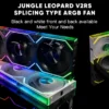 120mm ARGB Case Fan with Dual Side Infinity Mirror Cableless 360mm For Computer Water Cooler | Jungle Leopard Interstellar V2RS