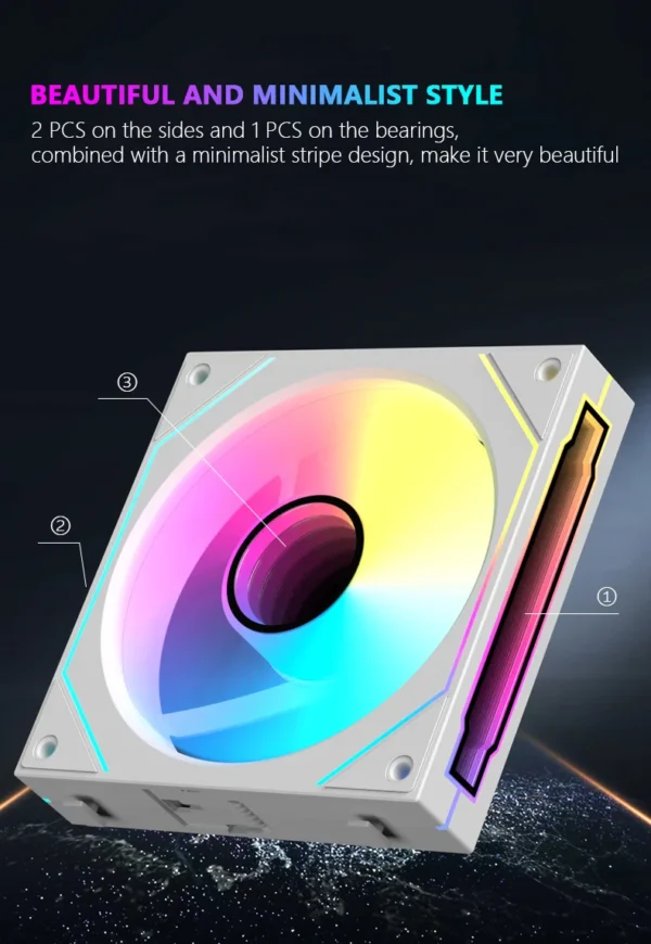 JUMPEAK MX120 240mm Modular Wireless Splicing PC 120mm Case Cooling Fan ARGB Infinite Mirror Effect For Computer Water Cooler