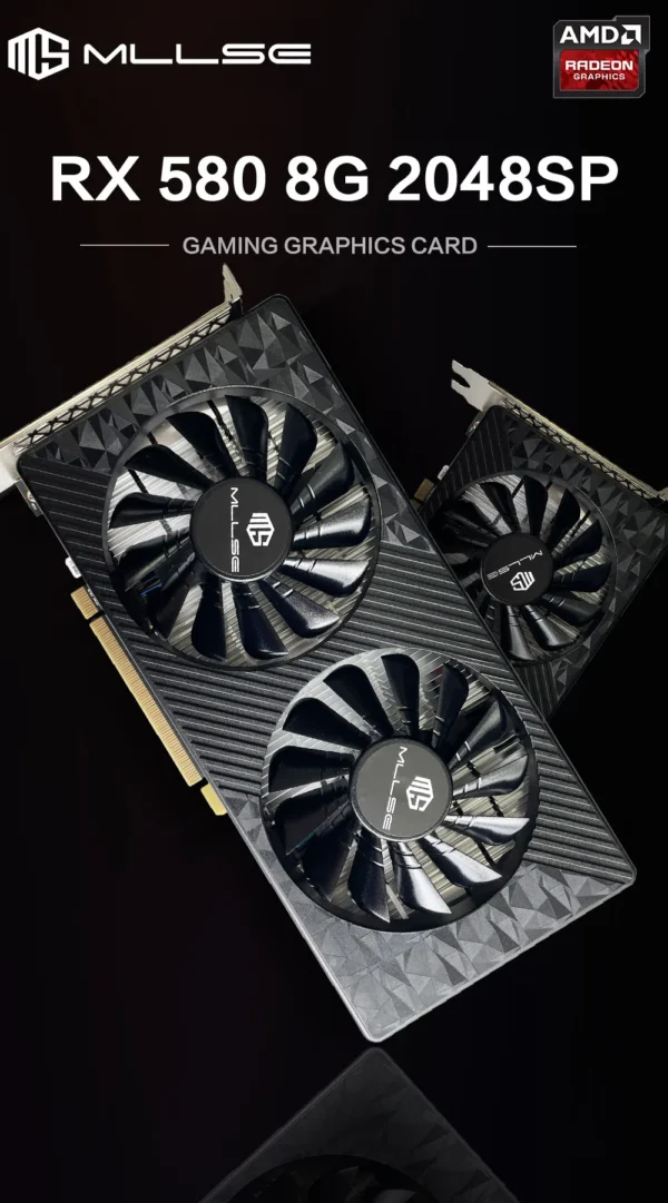 MLLSE AMD RX 580 8GB 2048SP Gaming Graphics Card GDDR5 256Bit PCI-E 3.0 ×16 8Pin Radeon GPU Rx 580 Video Card Placa De Video