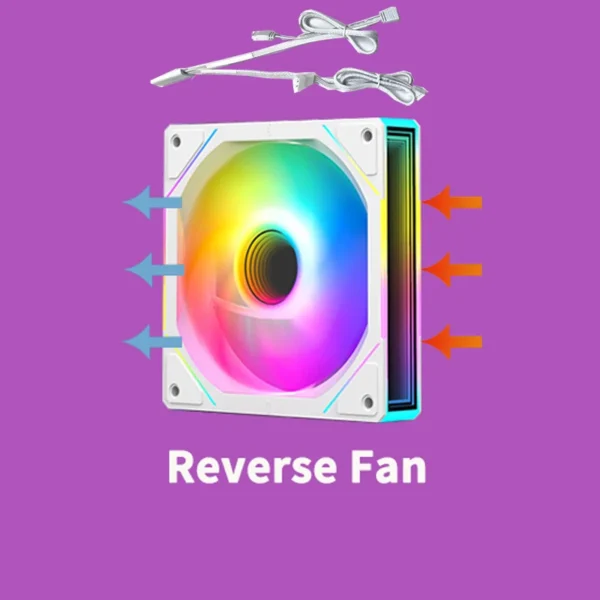 TEUCER JM-1 Case Fan Water Cooling 360mm Cooler Fan PC Cooling Fan 120mm 800-2000RPM PWM ARGB Mirror Cycle Light Effect Case Fan