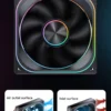 JONSBO ZA-120/240/360 Computer Case Fan 12CM 5V ARGB 120mm Monolithic Structure Water-Cooled Fan  PWM Forward/Reverse Fan Kits