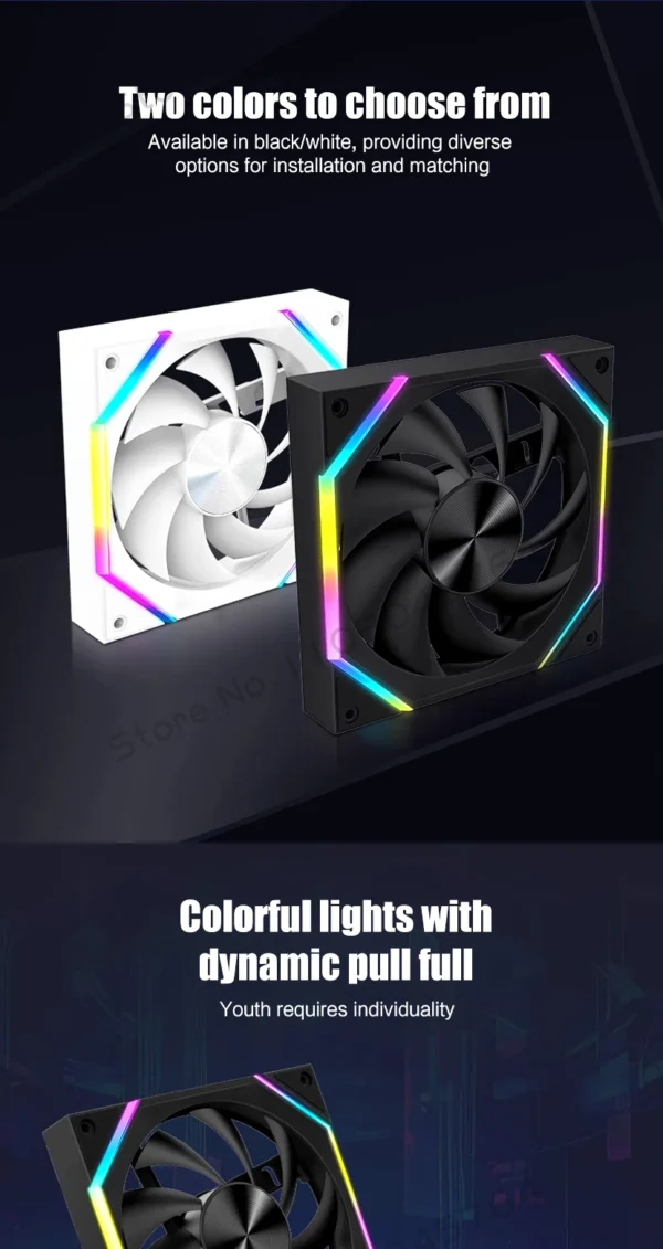 140 Case Fan ARGB, Silent 6-30dBa 89CFM Big Airflow, 14CM PC Cabinet 14025 Cooler Support Mobo 5V ARGB SYNC, Reverse Or Forward