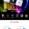 LIAN LI UNI FAN SL V2 SL120V2 Reverse Blade 10% Performence Upgraded Version RGB Fan, Single Pack, Black/White